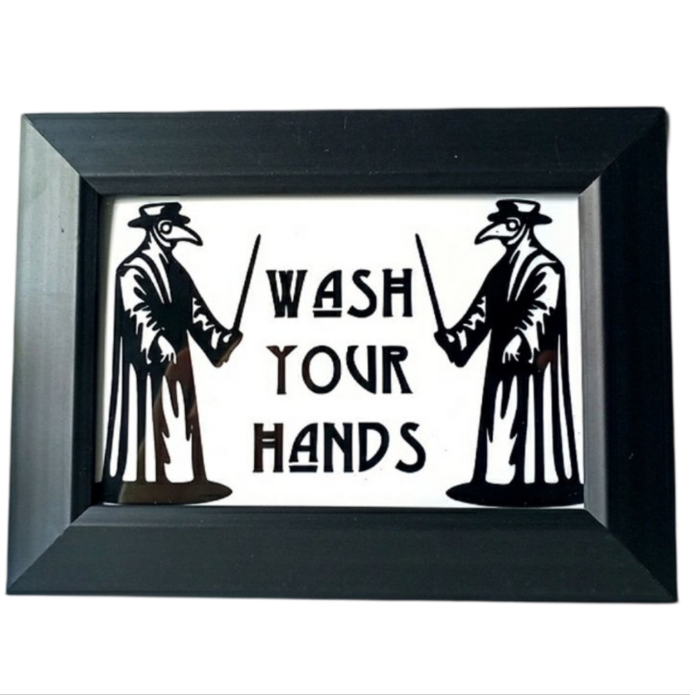Plague Doctor Comedy Home Decor Restroon Washroom Bathroom Home Decor Accent Art - Picture 2 of 7